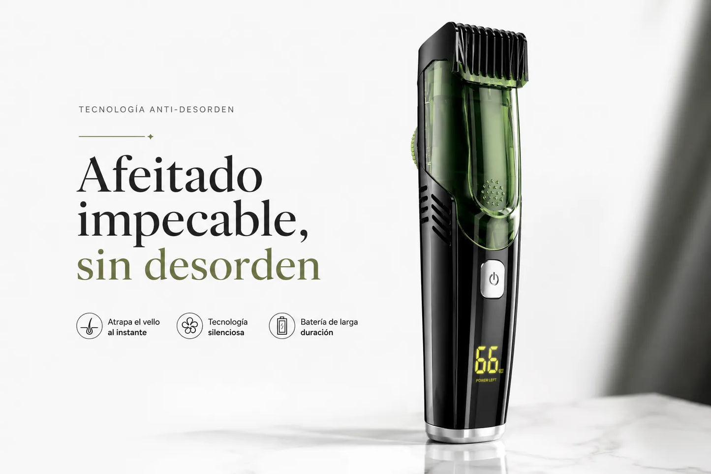 AirTrim™ Afeitado impecable, sin desorden.