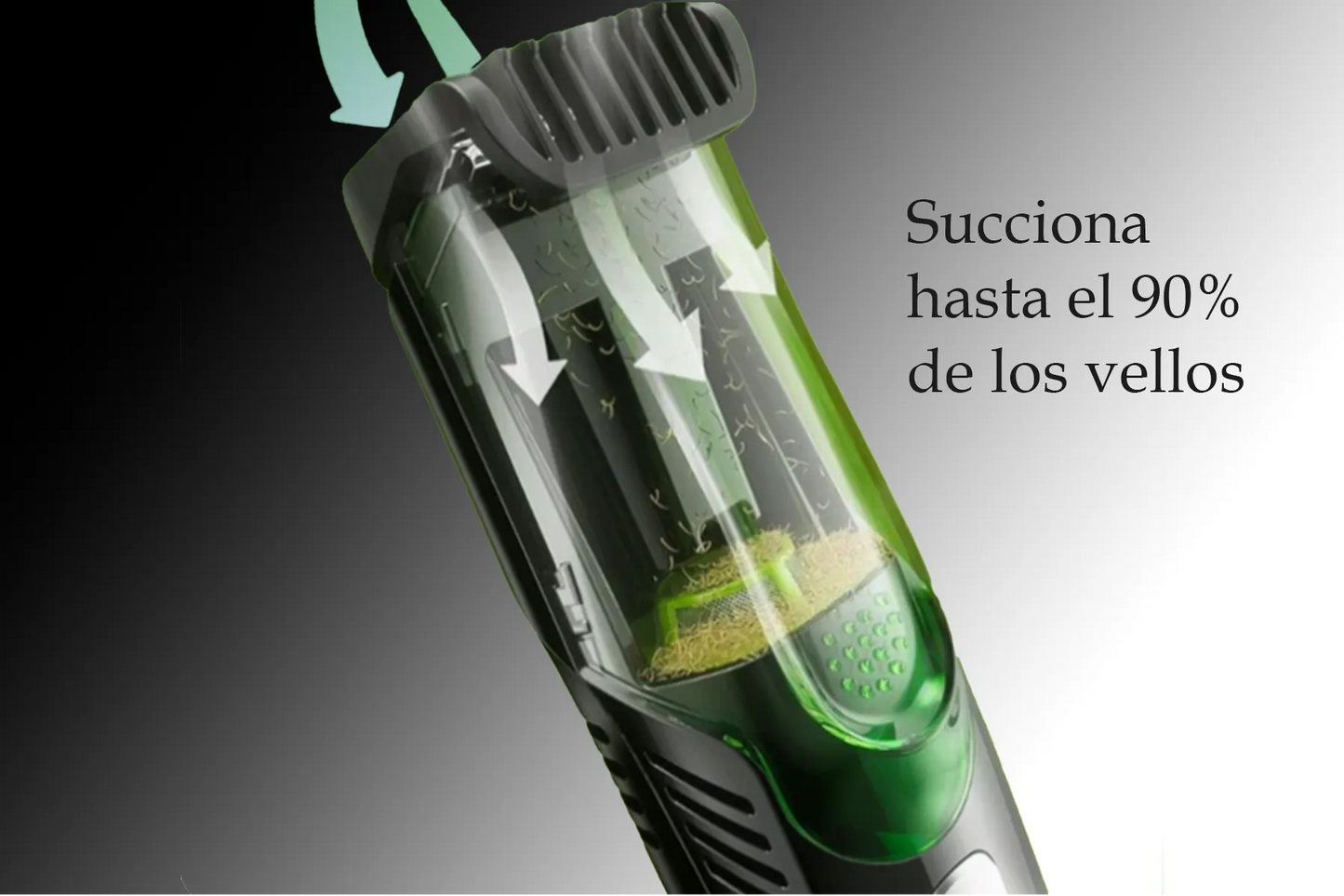 AirTrim™ Afeitado impecable, sin desorden.